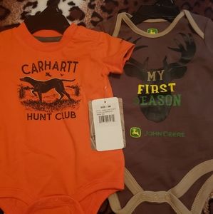 Lot of two Onesies Carhartt and John Deere